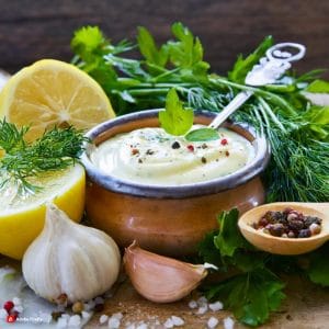 Sauce au yaourt et citron