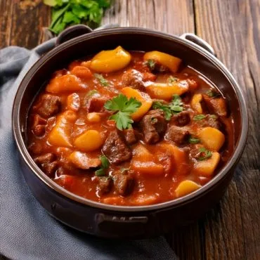 Cuisson boeuf bourguignon cocotte minute. Image générée par l'IA d'adobe Firefly