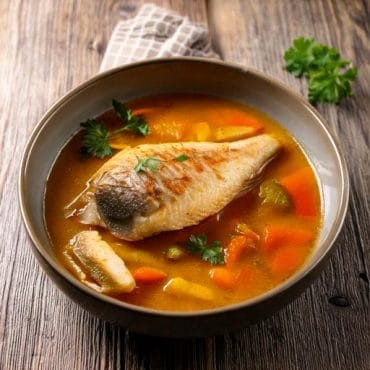 Cuisson poisson au court bouillon. Image générée par l'IA d'Adobe Friefly