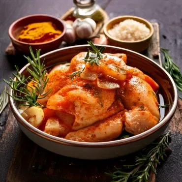 Idées marinades poulet. Image générée par l'IA d'adobe Firefly