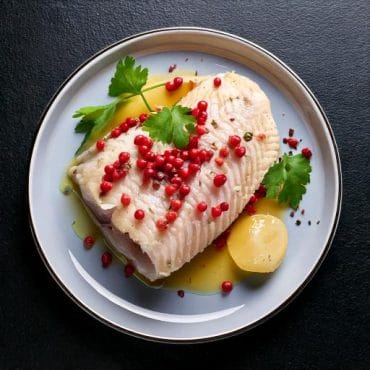 Poisson cuisson poché. Image générée avec l'IA d'adobe Friefly.
